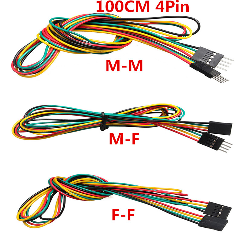 Breadboard Jumper Wire - 10 Pcs/lot 4pin 100 Cm M-M/M-F/F-F