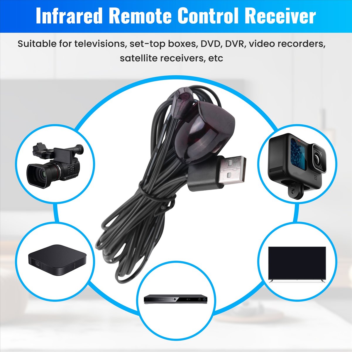 Ir Infrared Receiver - N86R IR Extender Penerima Remote Control