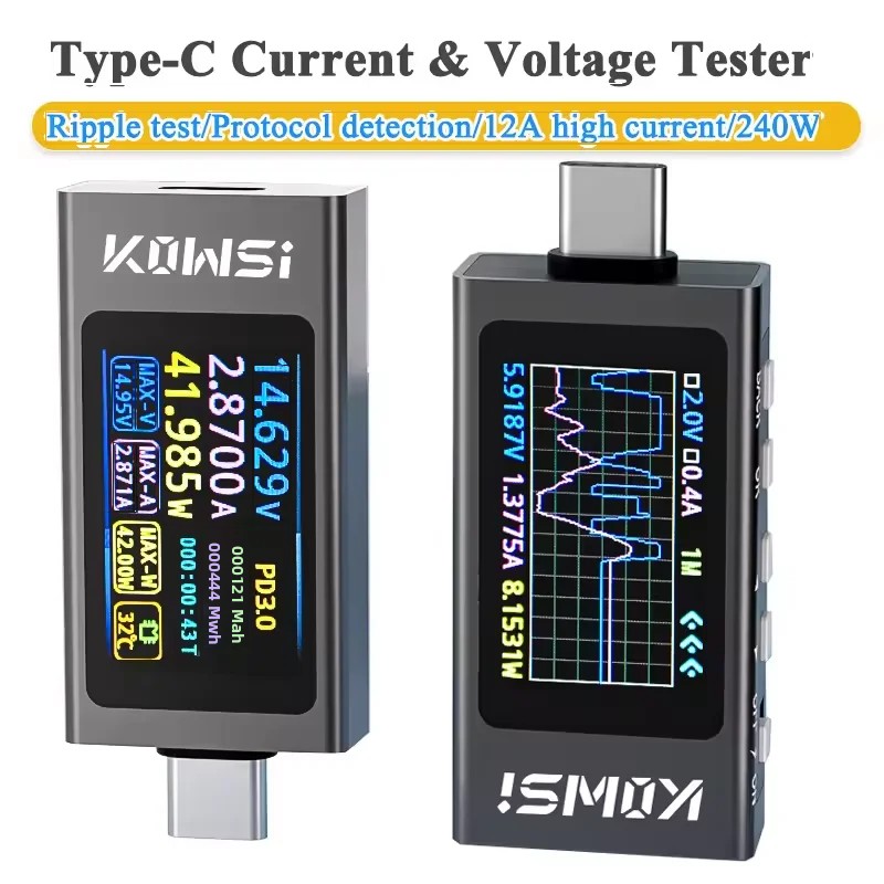 Diy Electronic Load - KWS-X1 Tipe-C Monitor Arus dan Tegangan
