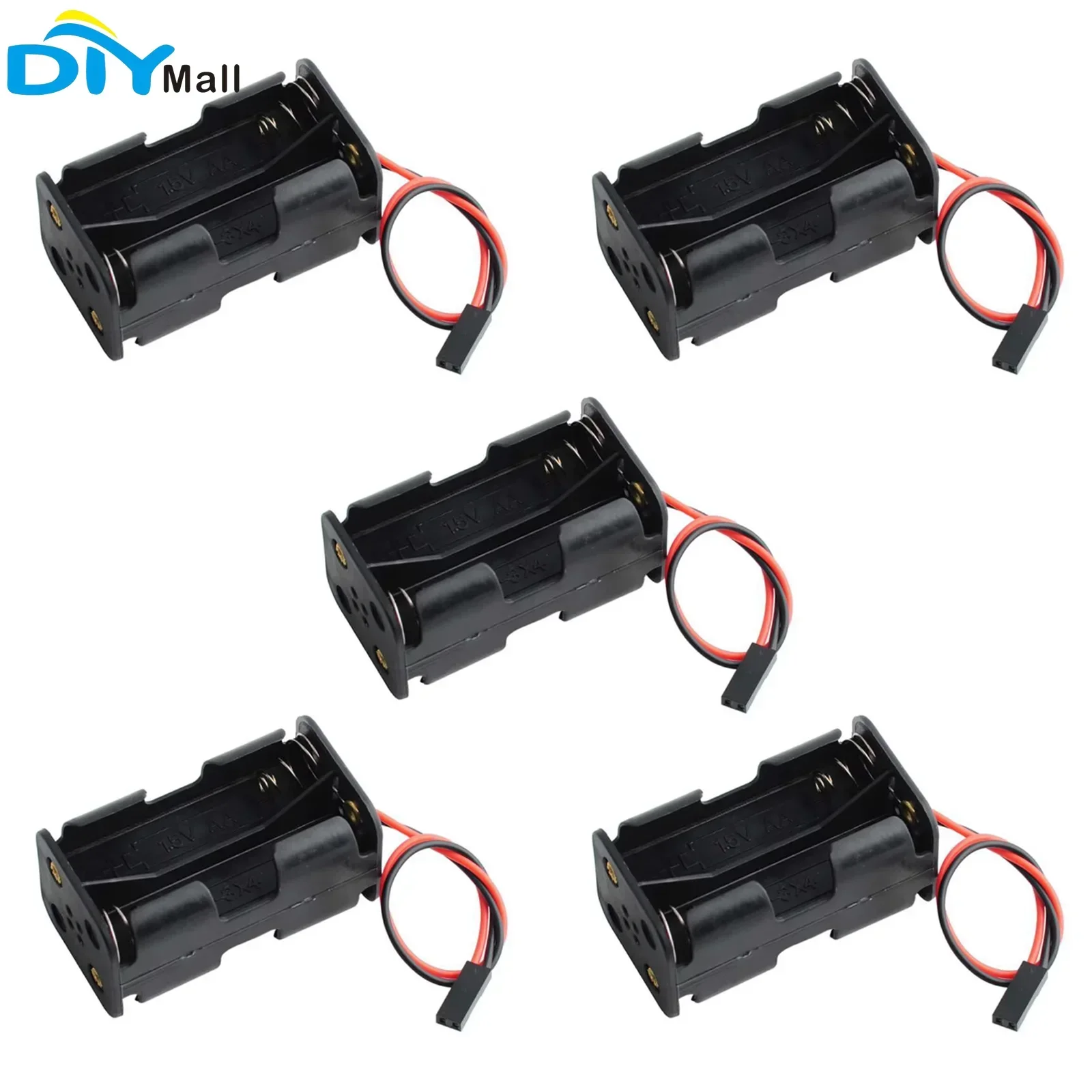 Diy Electronics Holder - 5 buah wadah tempat baterai AA