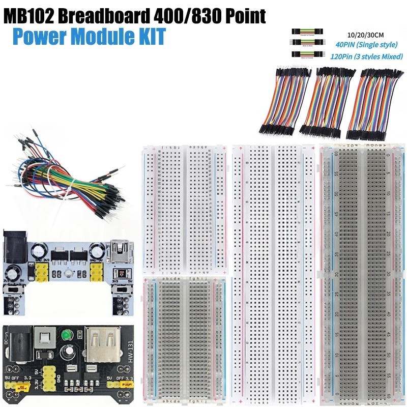 Breadboard Jumper Wire - MB-102 MB102 Breadboard 400 830 Titik