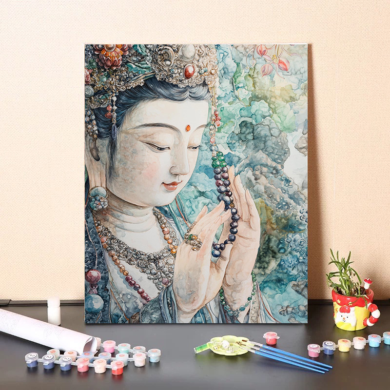 Diy Elektronik - Buddha, Lukisan Religius Dengan Angka untuk