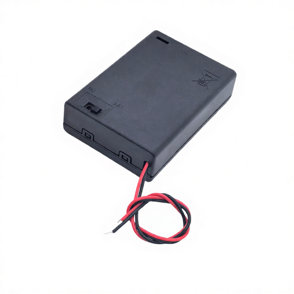 Kotak Penyimpanan Baterai AA D - Diy Electronics Holder ulasan dan harga