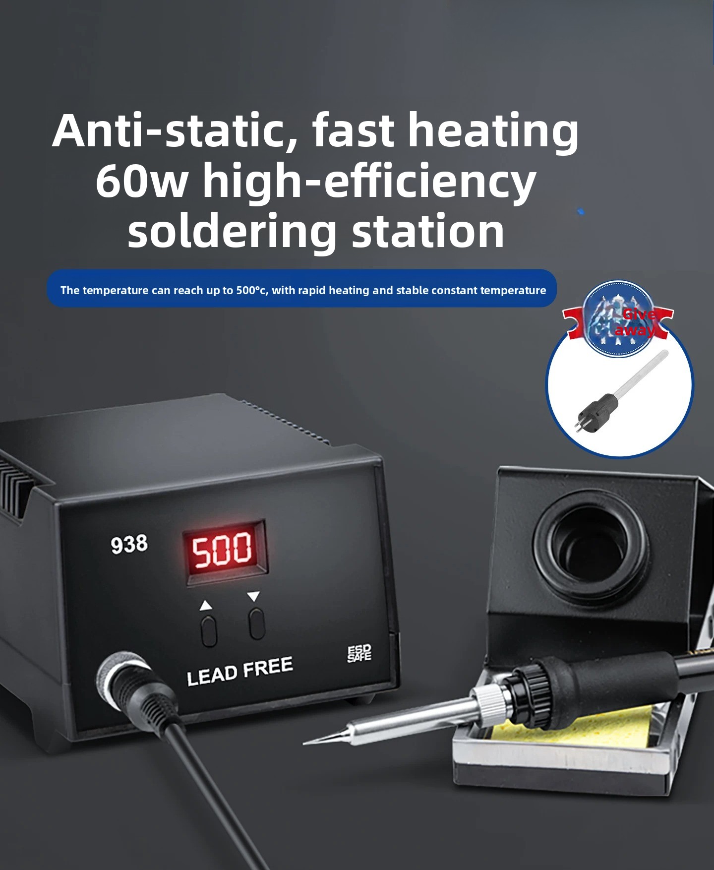 Stasiun Solder 936B 60W dengan - Diy Electronics Workstation ulasan dan harga